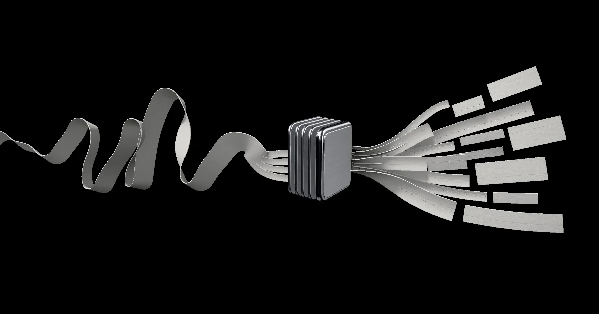 vocule, private speech to text in the browser: a paper voice ribbon folding through steel plates into words
